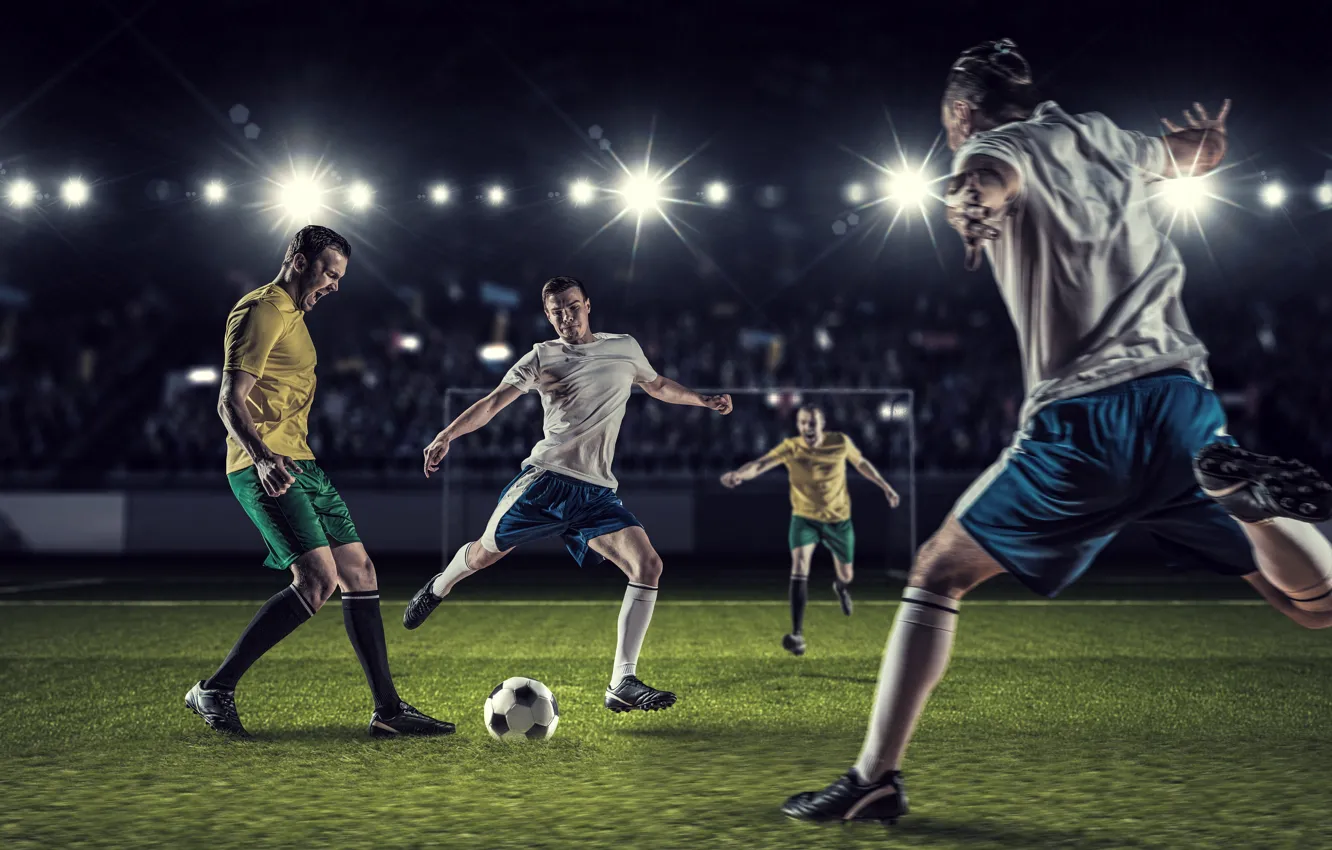 Фото обои Мяч, Спорт, Футбол, Ноги, Мужчины
