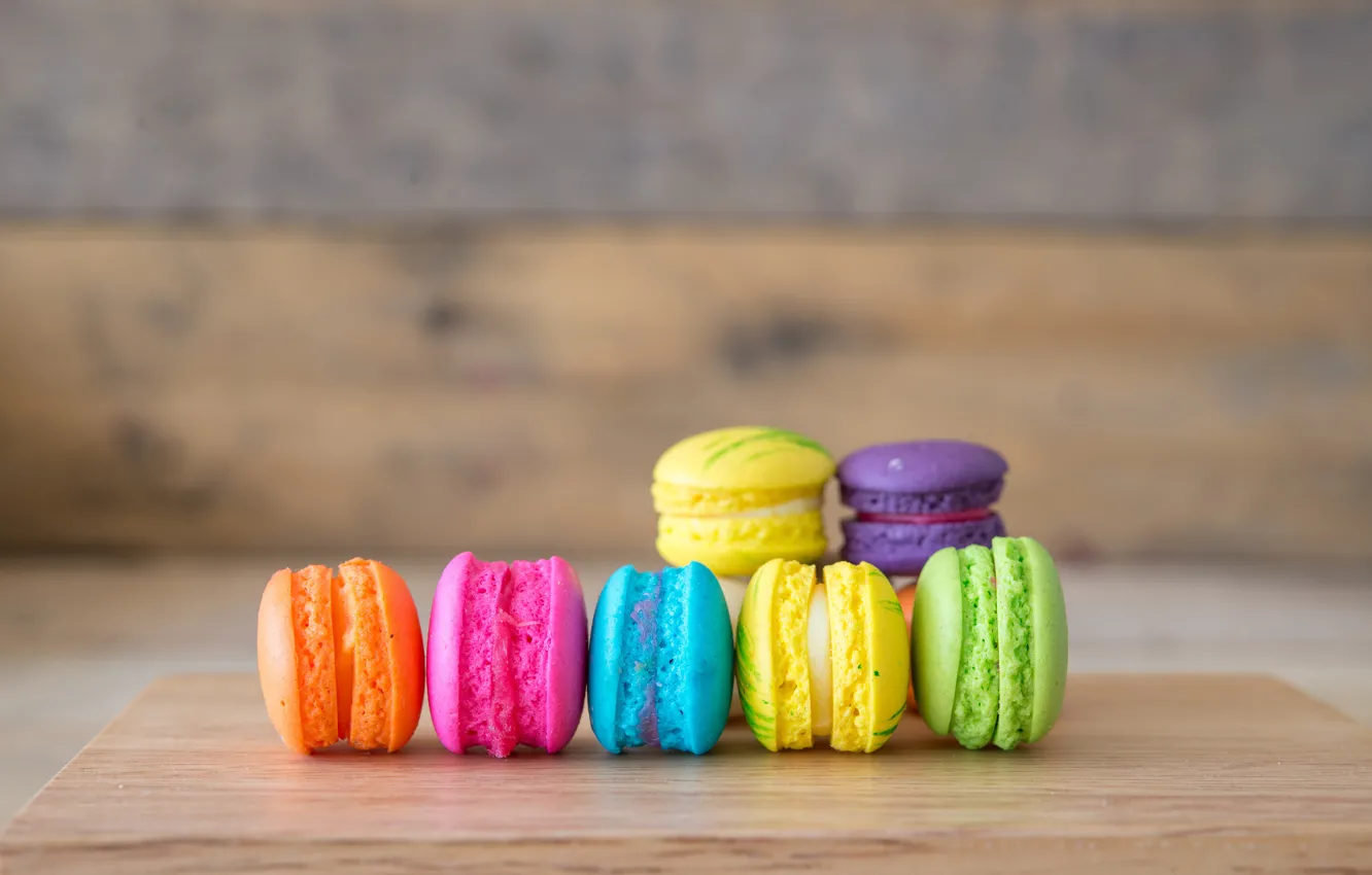 Фото обои цвет, радуга, colorful, печенье, десерт, сладкое, cookies, macaron