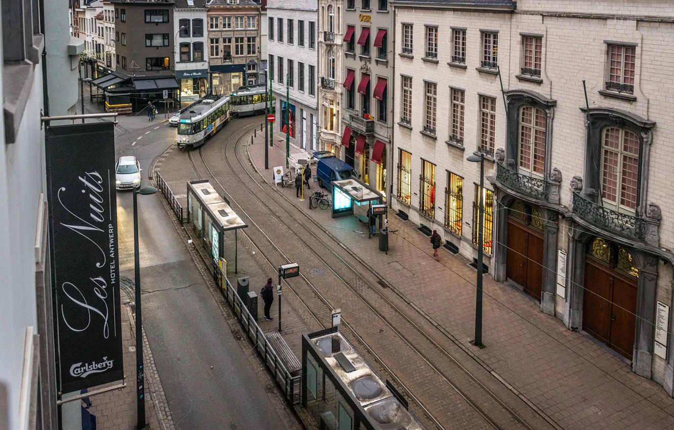 Фото обои Город, Панорама, Улица, Здания, Бельгия, Street, Belgium, Building