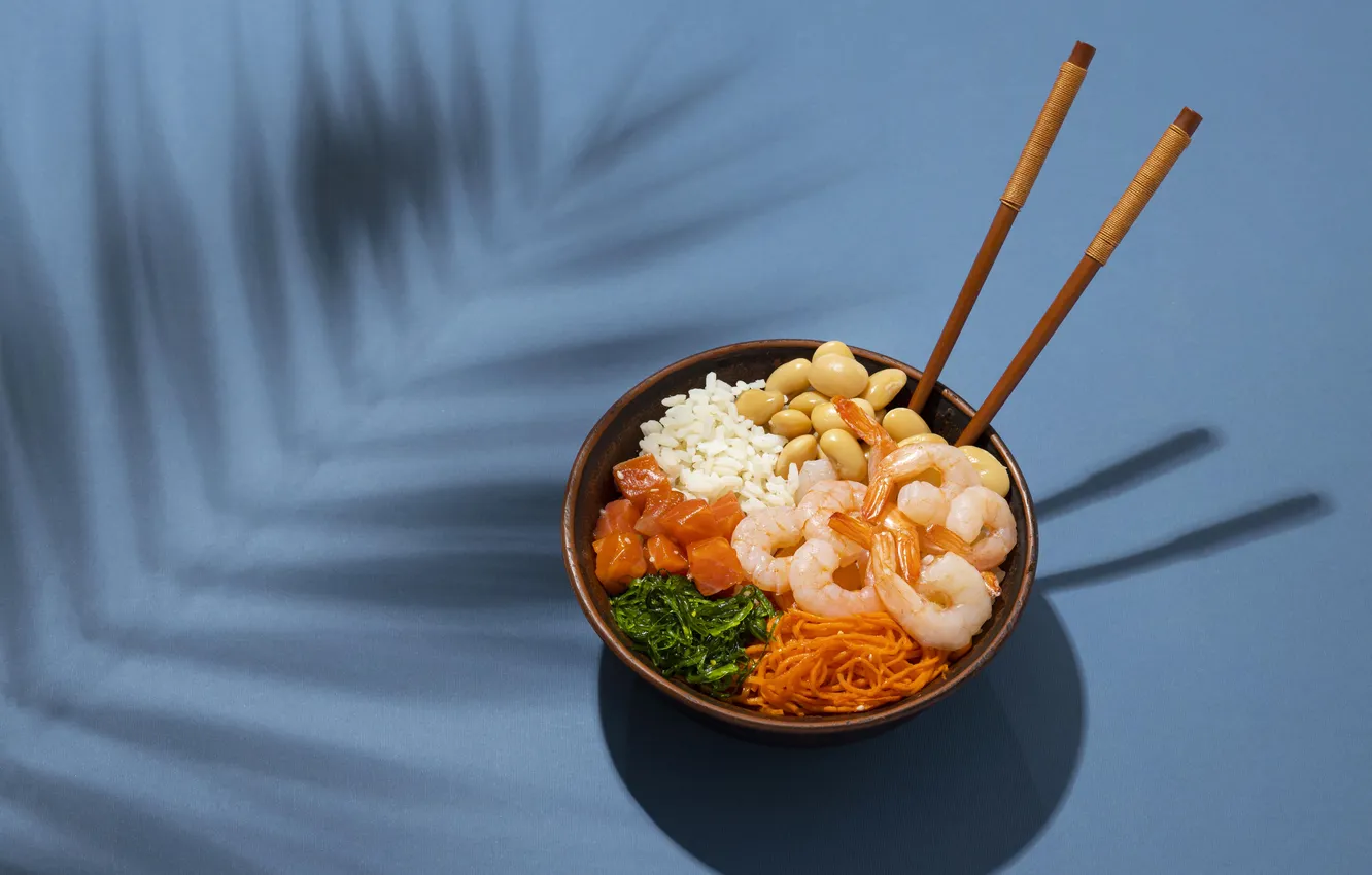 Фото обои bowl, arrangement, hawaiian, poke