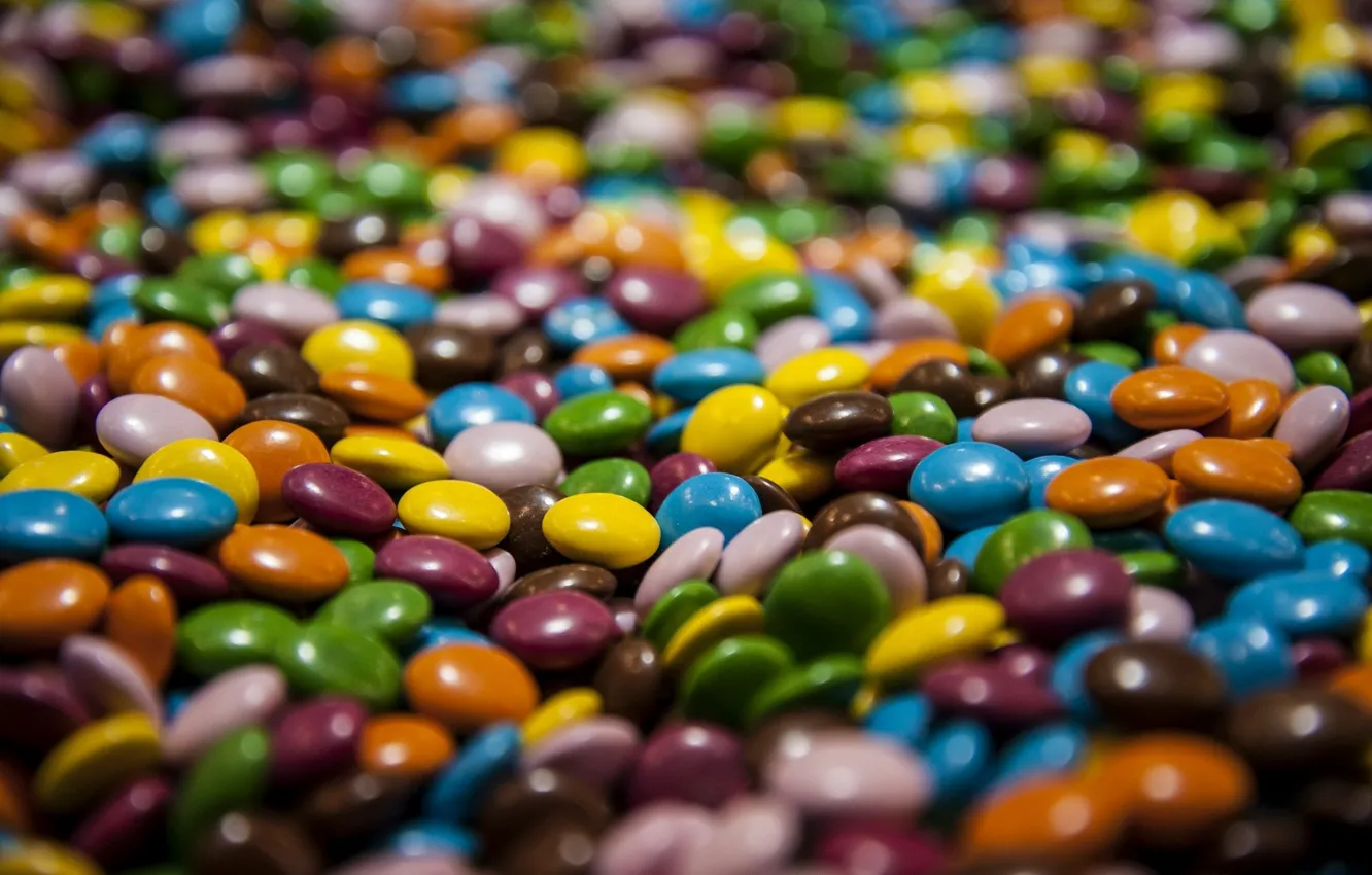 Фото обои цветные, еда, конфеты, много, драже