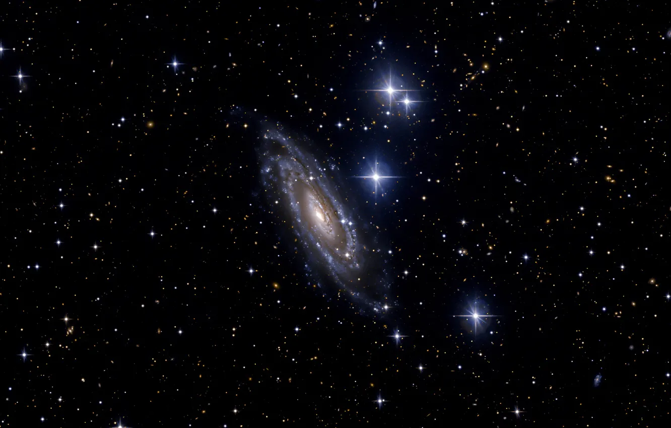 Фото обои Spiral galaxy, Constellation Lepus, TYC 5928-368-1, HD 36784, BD-22 1147, NGC 1964