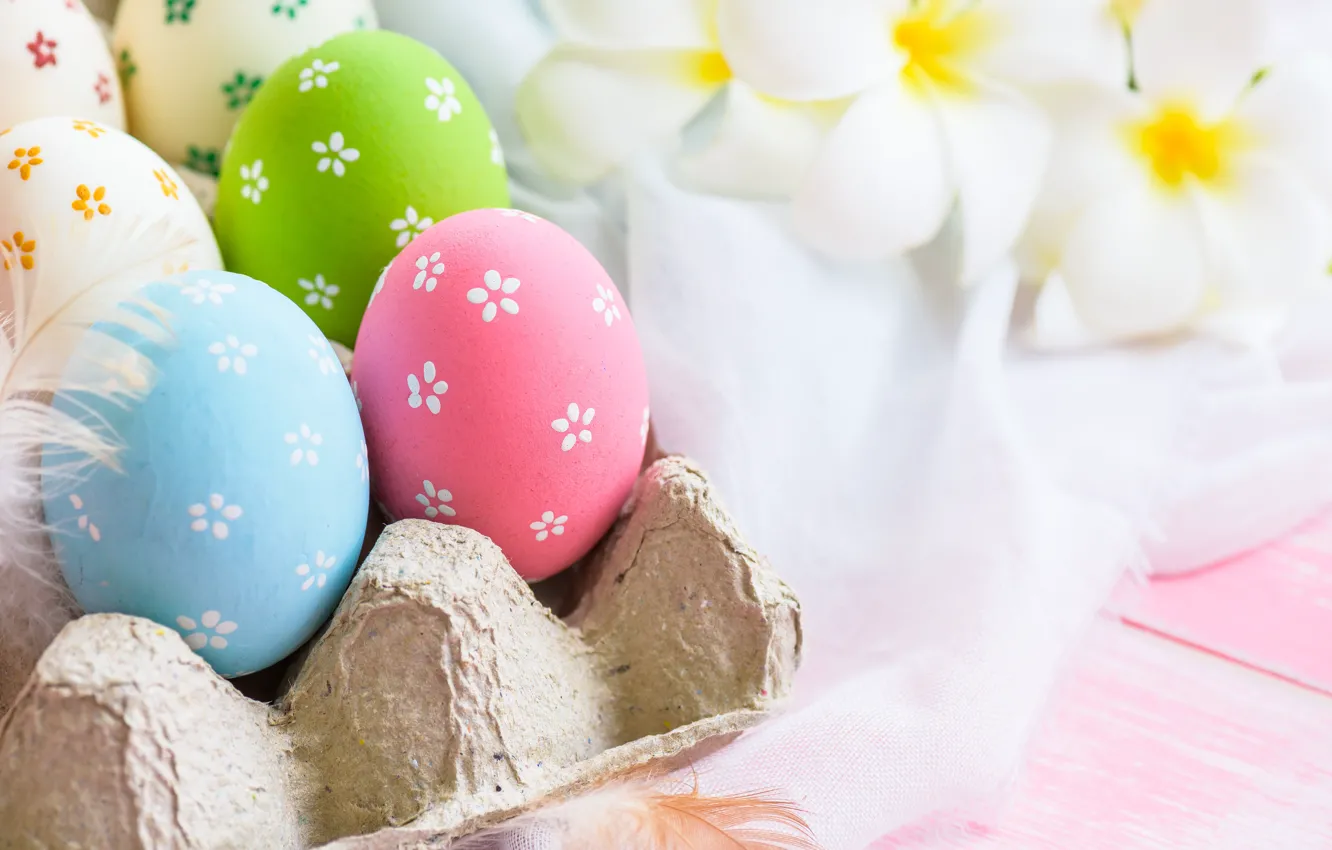 Фото обои цветы, яйца, Пасха, flowers, spring, Easter, eggs, decoration
