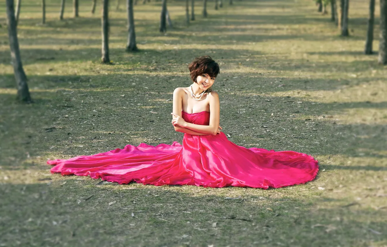 Фото обои девушка, поза, Agnes Lim