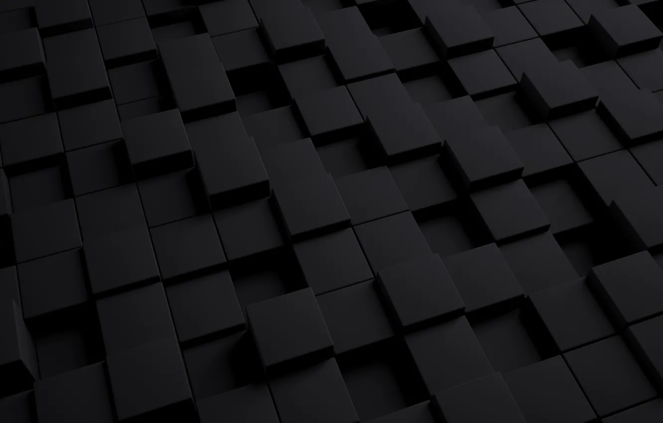 Фото обои чёрный, кубы, black, фигуры, figures, cube
