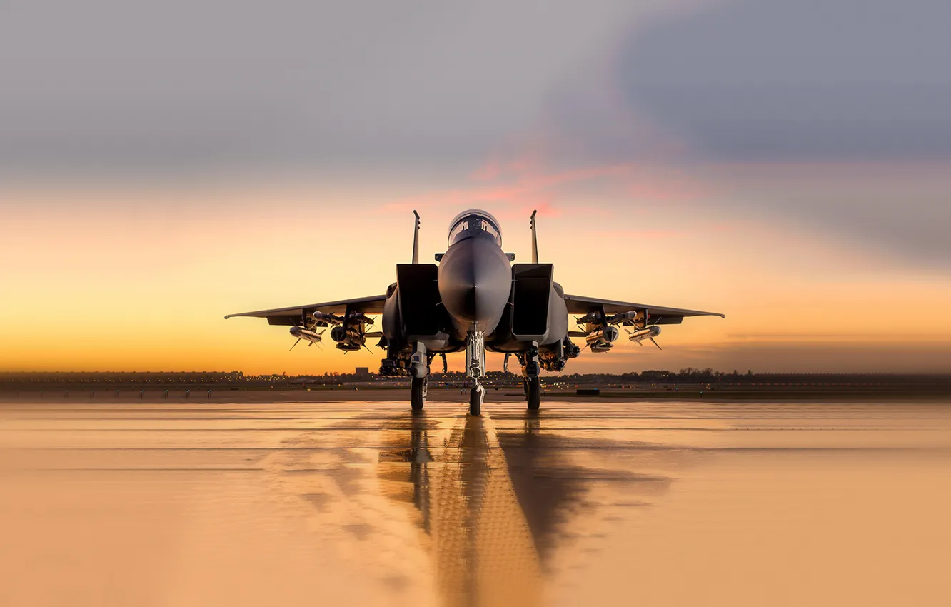 Фото обои фон, истребитель, McDonnell Douglas, F-15SA