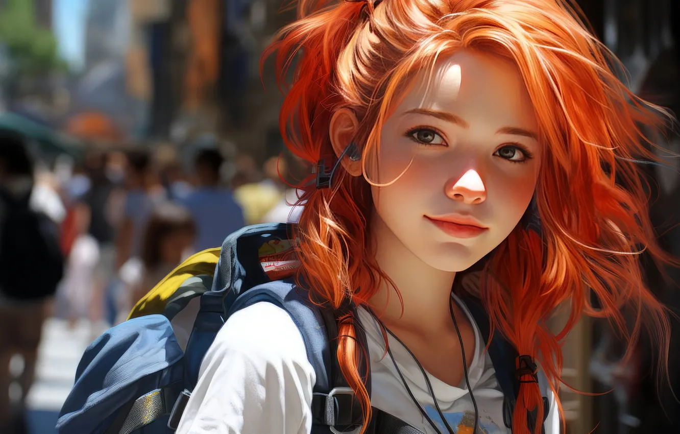 Фото обои girls, neural network, renderery