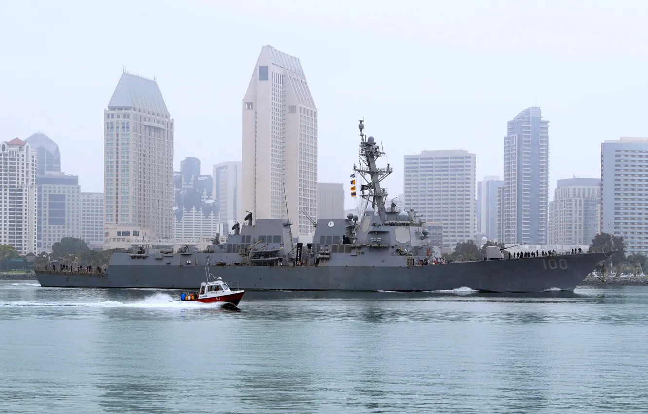 Фото обои эскадренный, миноносец, USS Kidd