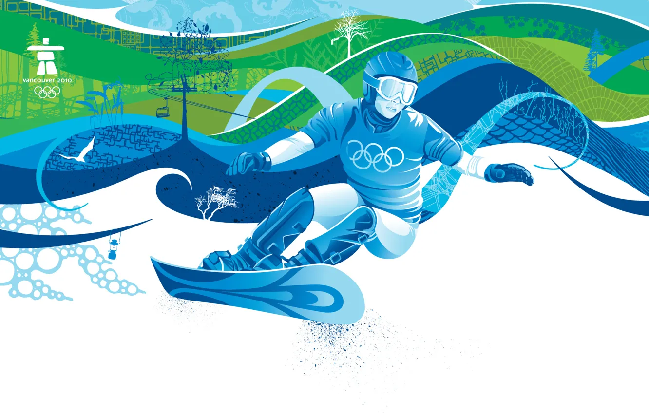 Фото обои сноуборд, олимпиада, ванкувер