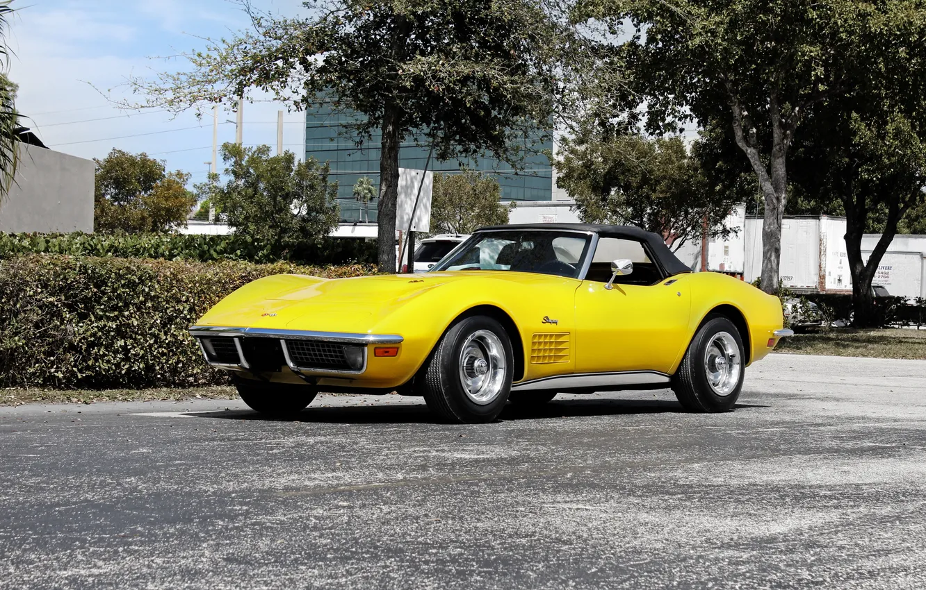 Фото обои Corvette, Chevrolet, 1971, шевроле, Stingray, корветт