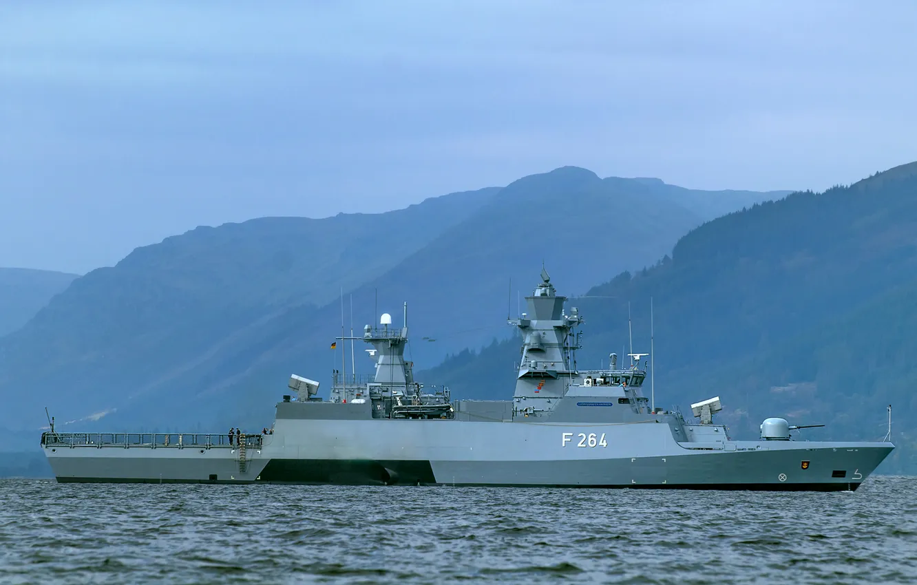 Фото обои корвет, ВМС Германии, FGS Ludwigshafen Am Rhein