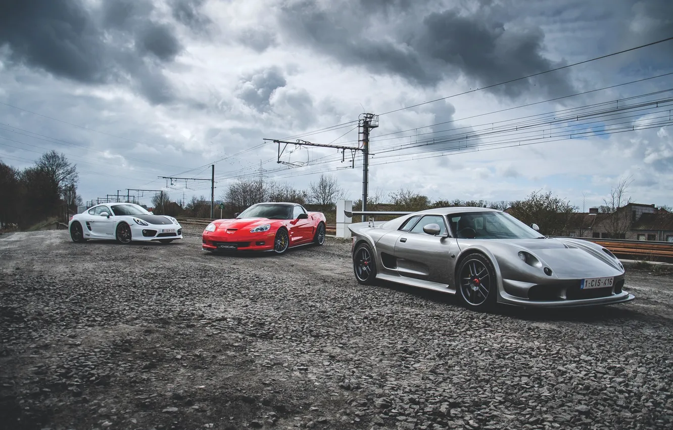 Фото обои Porsche, Corvette, ZR1, Noble, Cayman S, M12, GTO3