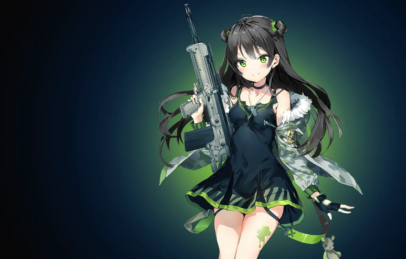 Фото обои gun, game, weapon, anime, rifle, bishojo, Girl Frontline
