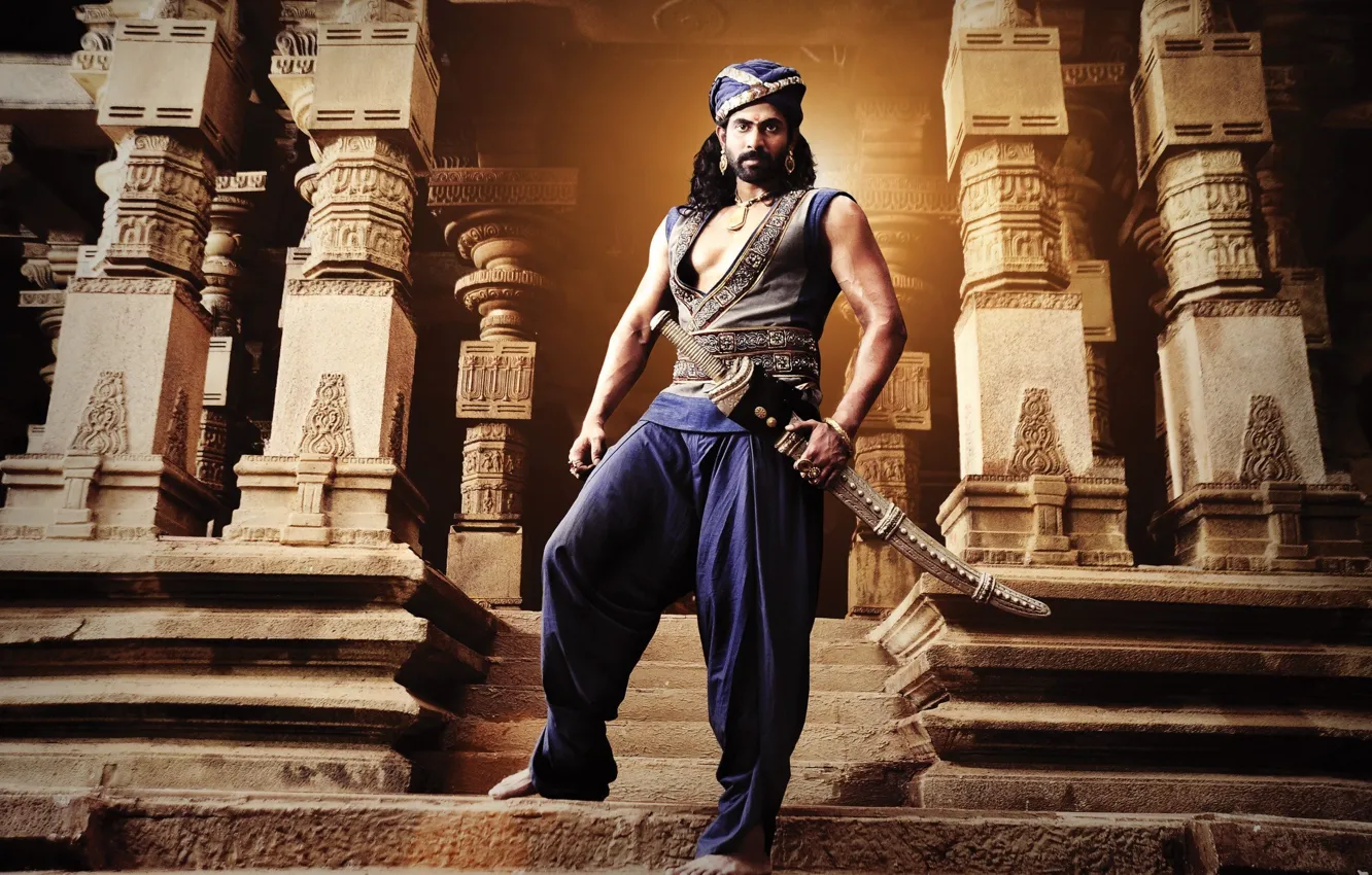 Фото обои cinema, sword, soldier, long hair, stone, barefoot, man, movie