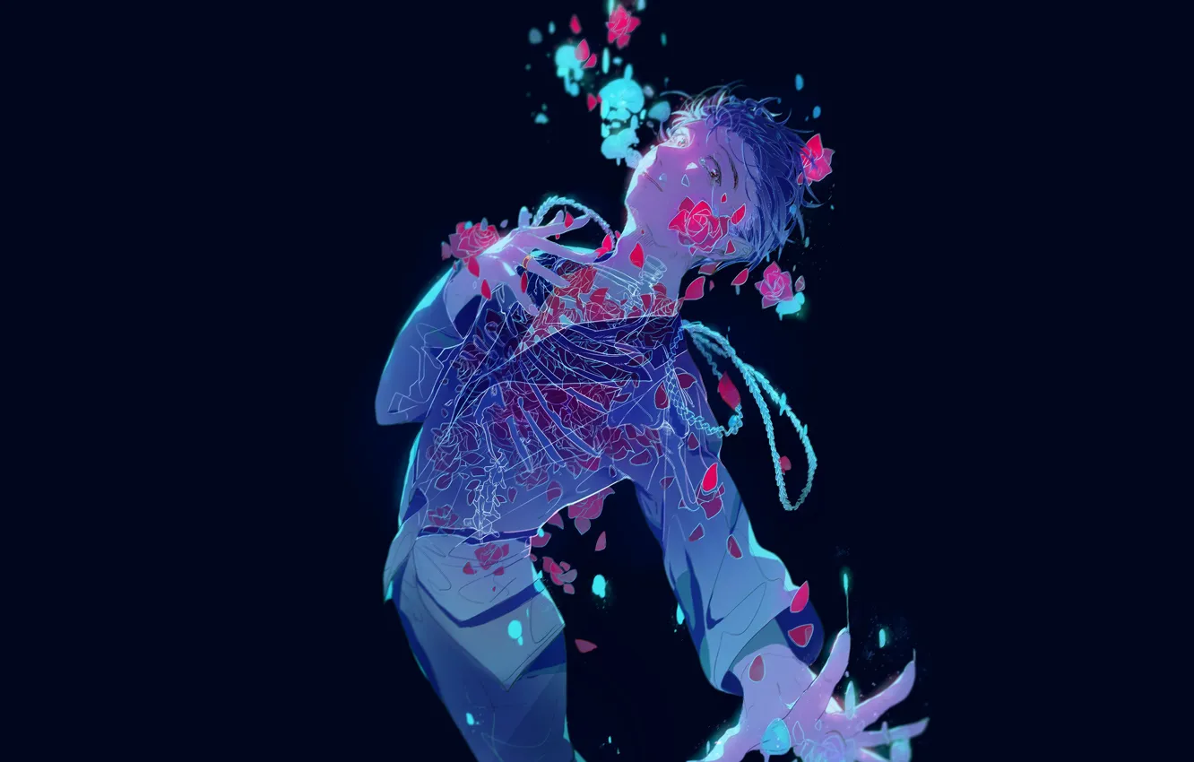 Фото обои арт, Yuri on Ice, Юрий на льду, Юри Катсуки