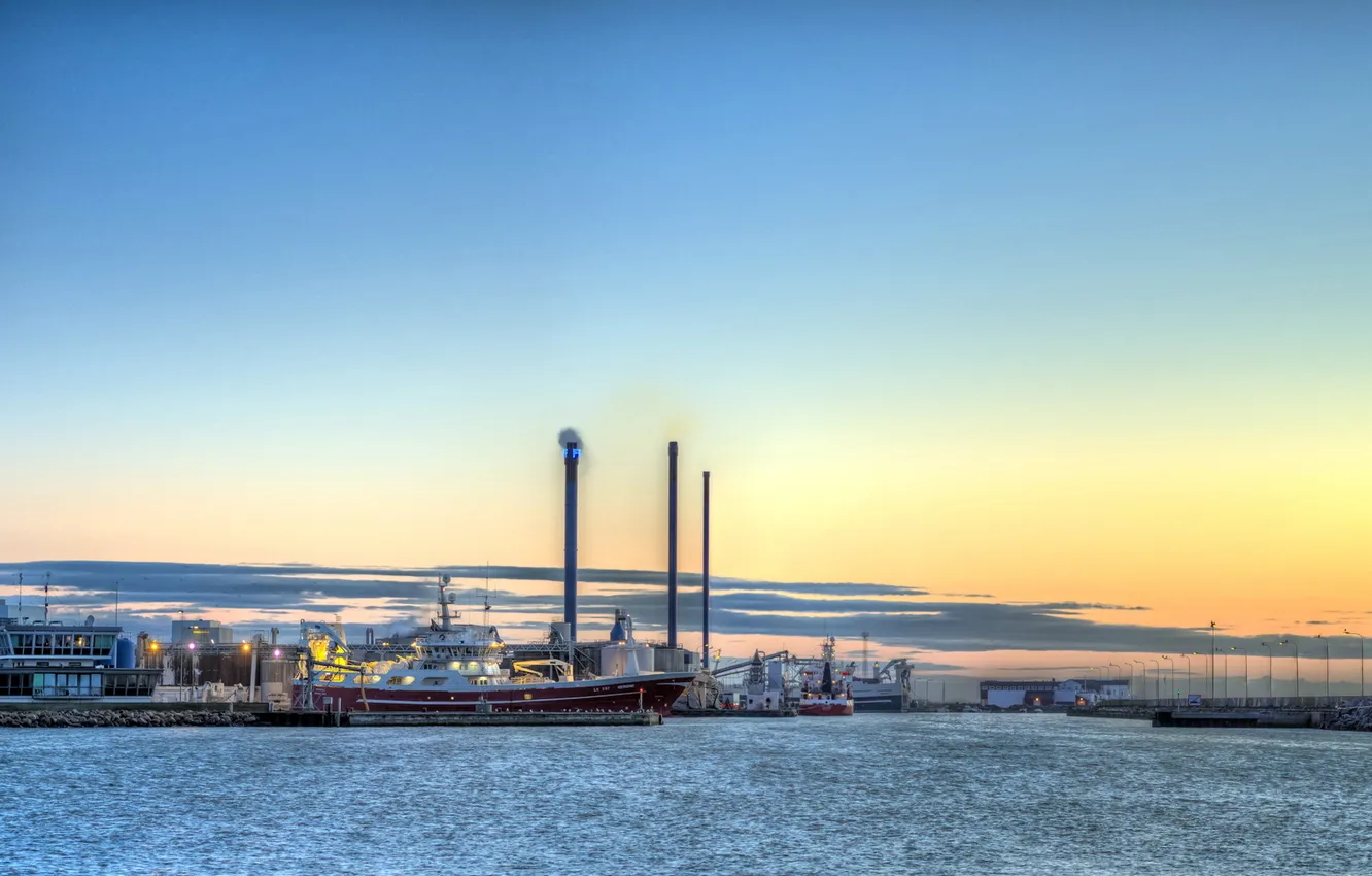 Фото обои город, порт, Skagen