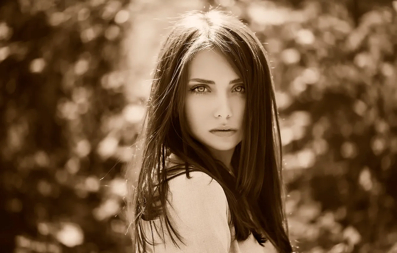 Фото обои портрет, natural light, Надя