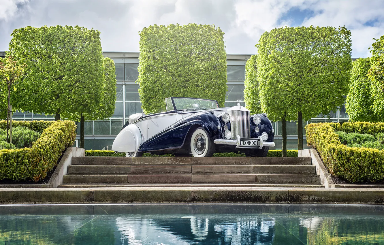 Фото обои Rolls-Royce, Silver, роллс-ройс, 1952, Dawn Drophead