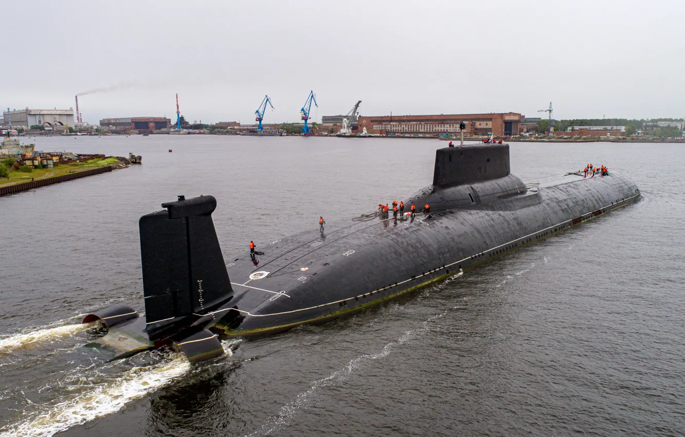 Фото обои подводный, крейсер, атомный, шифр Акула