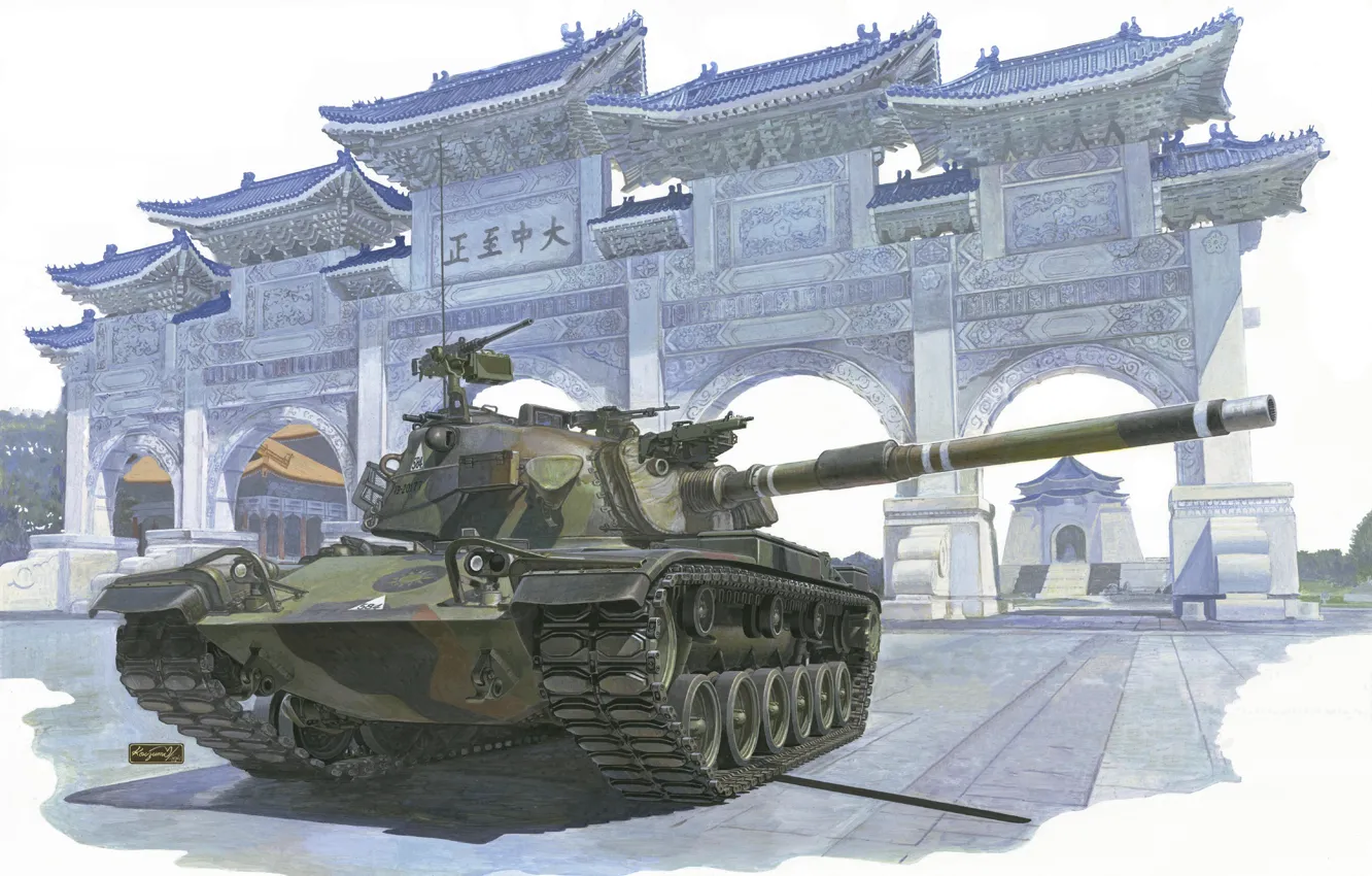 Фото обои тайвань, основной боевой танк, M48 Patton, H.Sasaki & T.Kurokawa, ROC Army CM-11 MBT Brave Tiger