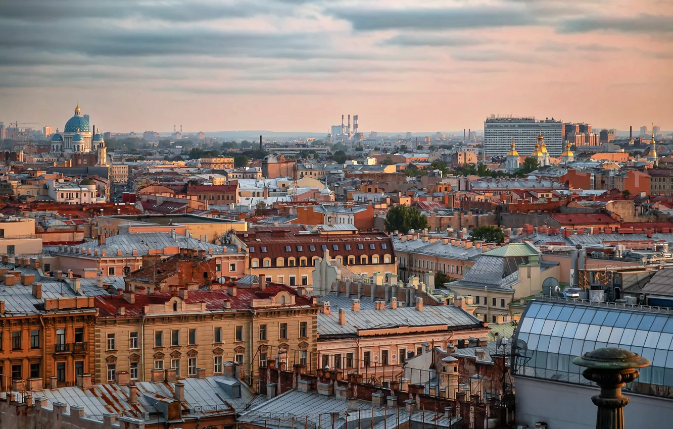 Фото обои город, здания, дома, Питер, крыши, Санкт-Петербург, Вячеслав Бирюков