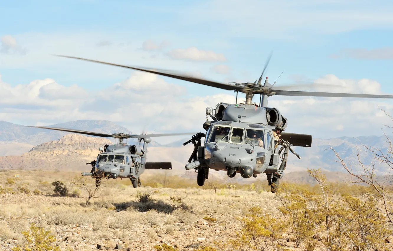 Фото обои вертолеты, солдаты, UH-60, Blackhawk