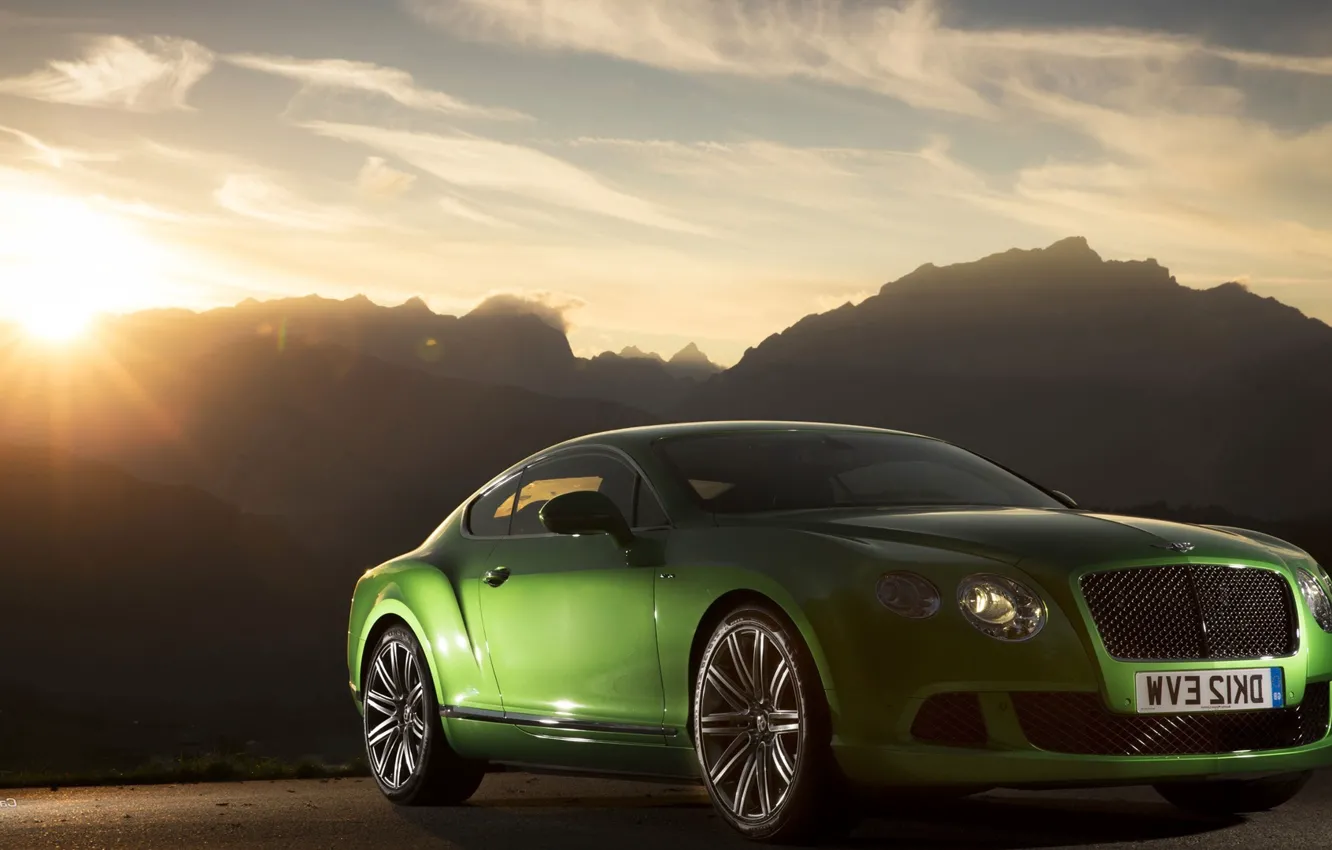 Фото обои Bentley, Continental, Green, Speed, (2013)