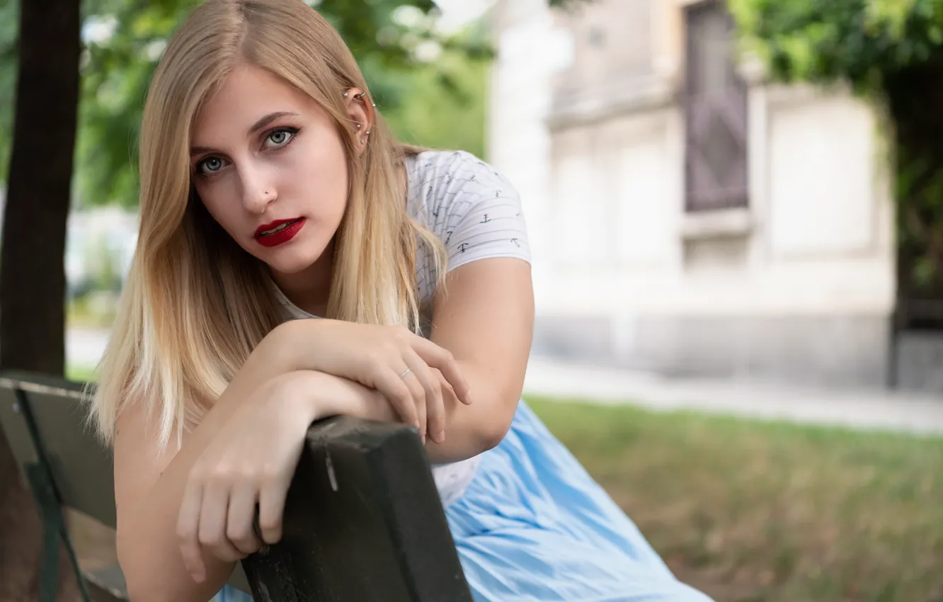 Фото обои взгляд, девушка, модель