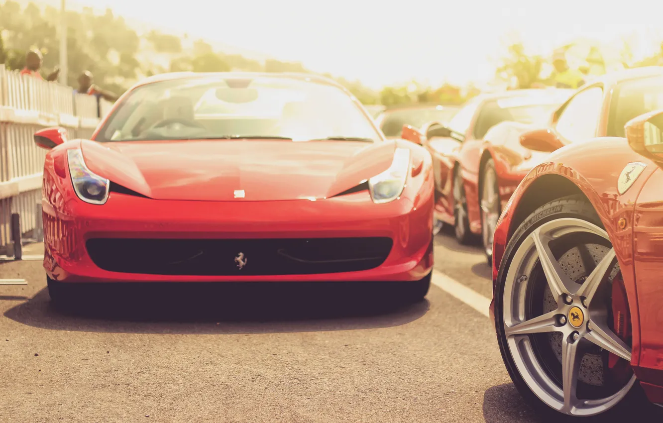 Фото обои car, авто, красный, red, спорткар, ferrari, феррари
