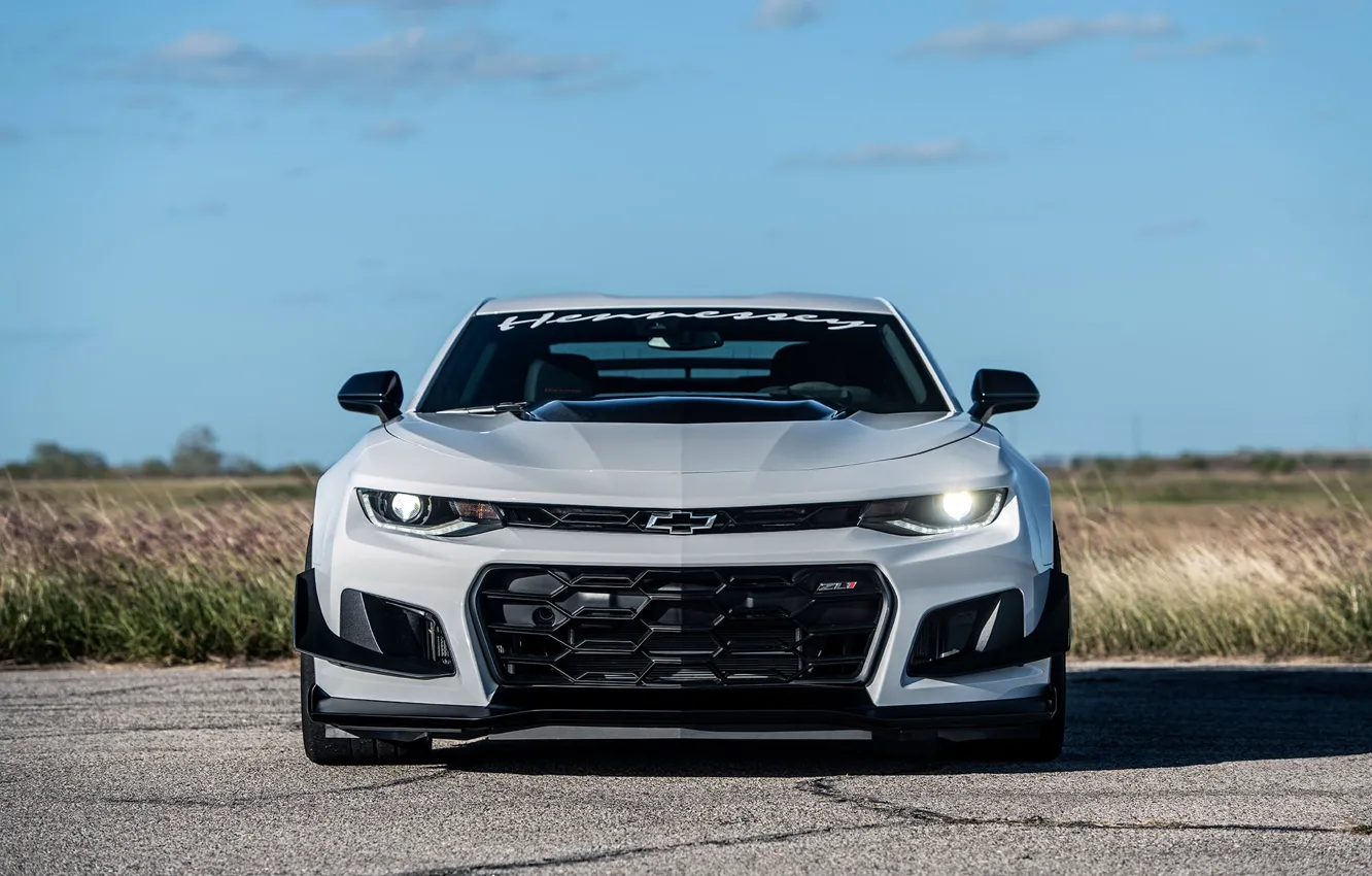 Фото обои Chevrolet, Camaro, Hennessey, front view, Hennessey Chevrolet Camaro ZL1 The Resurrection