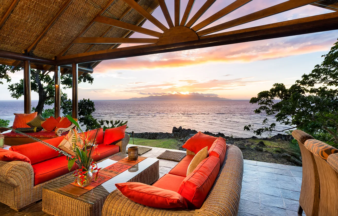 Фото обои pacific ocean, island, fiji, luxury, lawedua