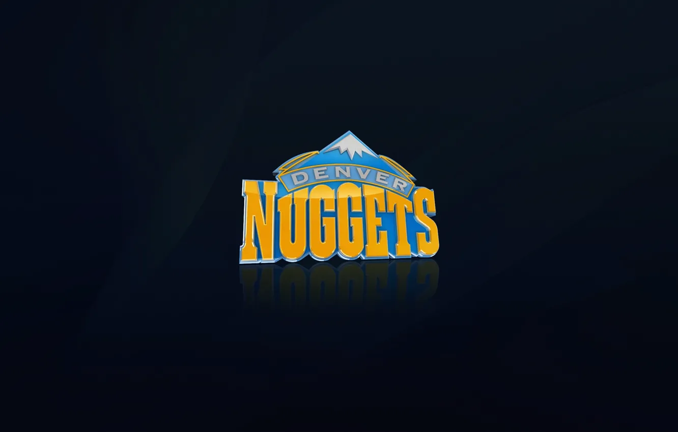 Фото обои синий, фон, логотип, Баскетбол, Денвер, Самородки, Denver Nuggets