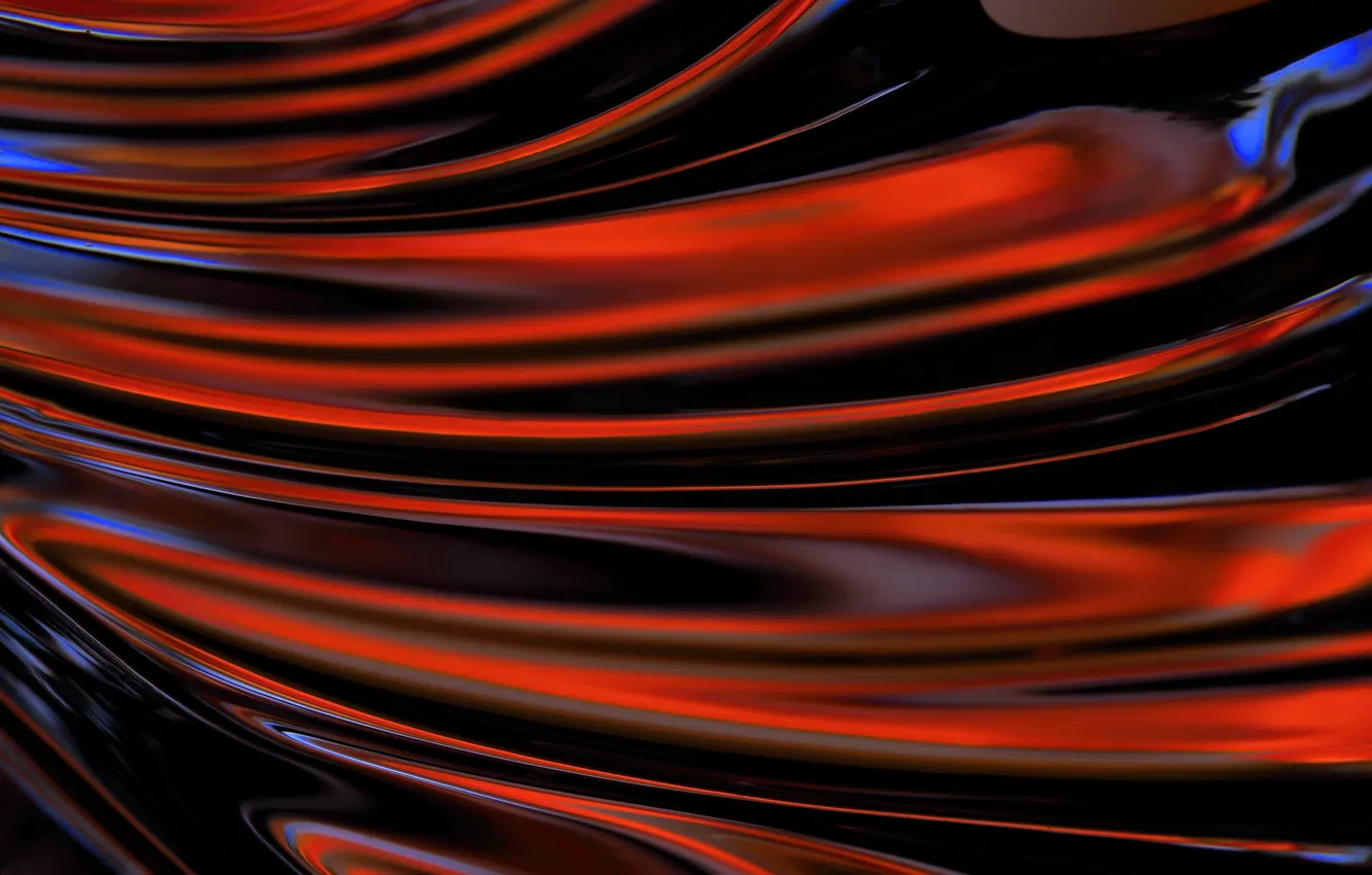 Фото обои волны, линии, красный