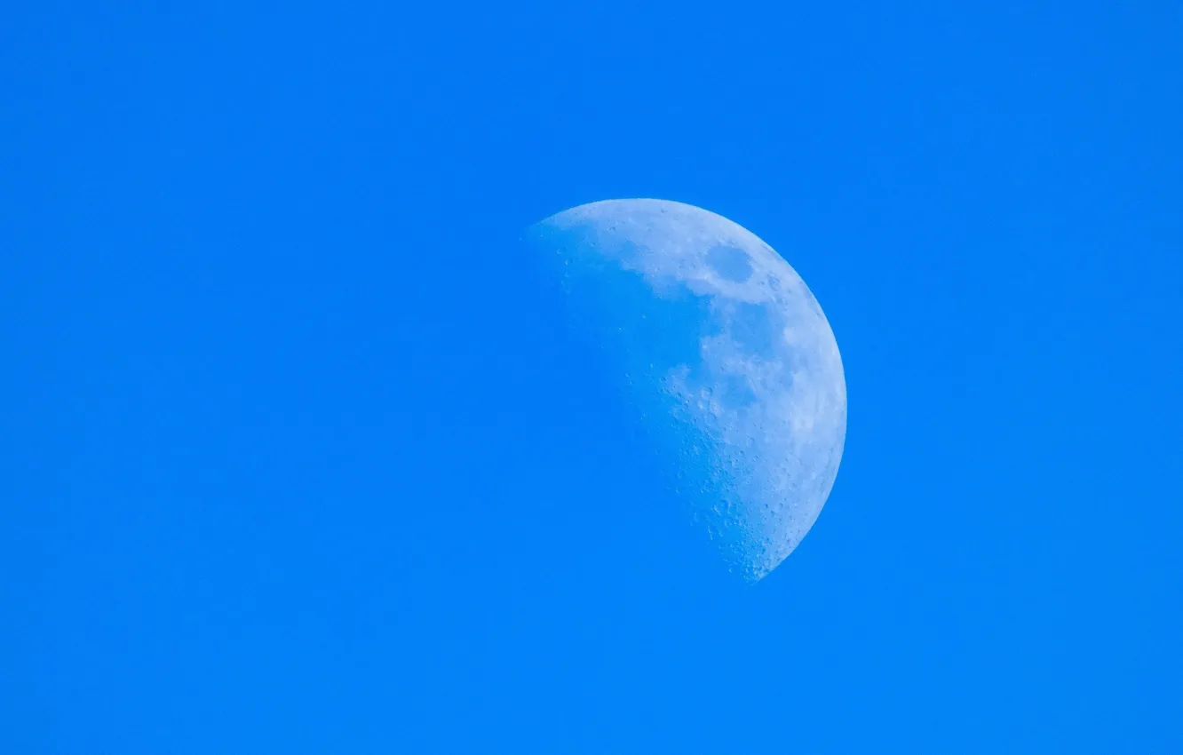 Фото обои небо, луна, день