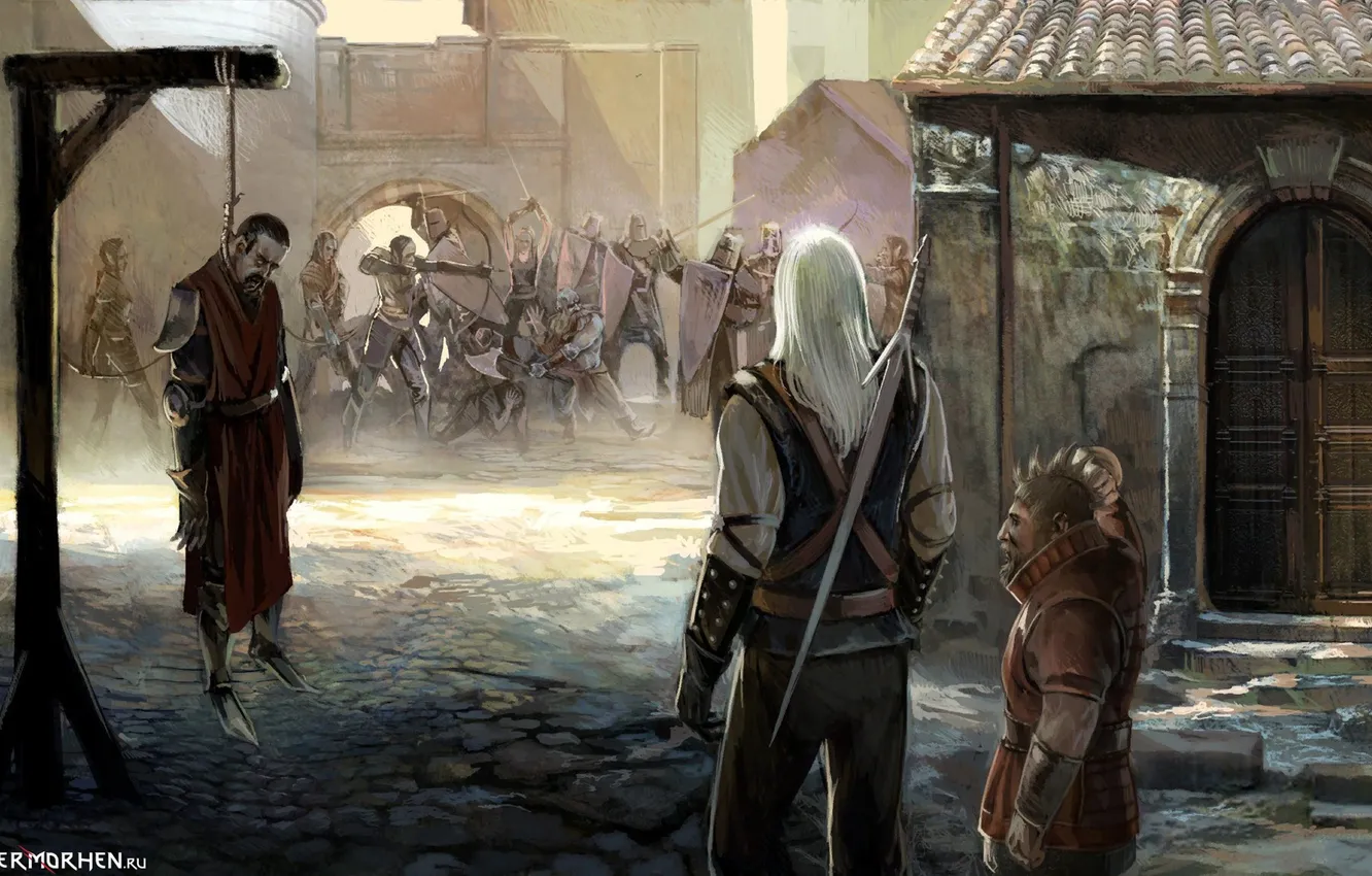 Фото обои война, эльфы, орден, Геральт, The Witcher. Ведьмак, Золтан