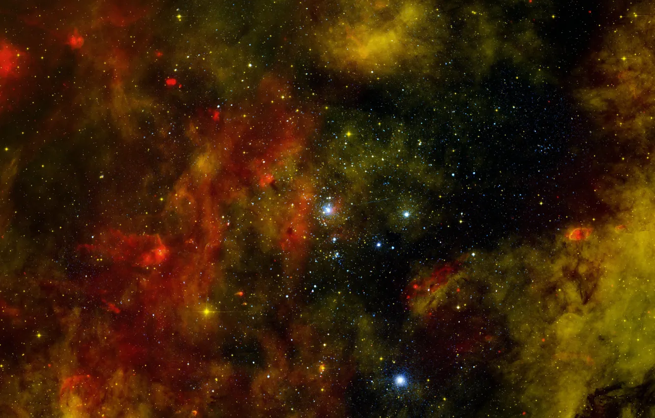 Фото обои скопление, Cygnus OB2, Лебедь OB2