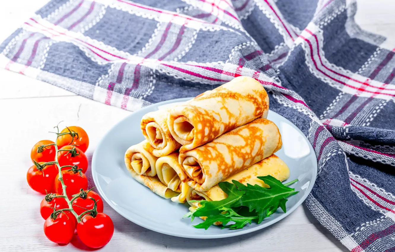 Фото обои еда, блины, блинчики