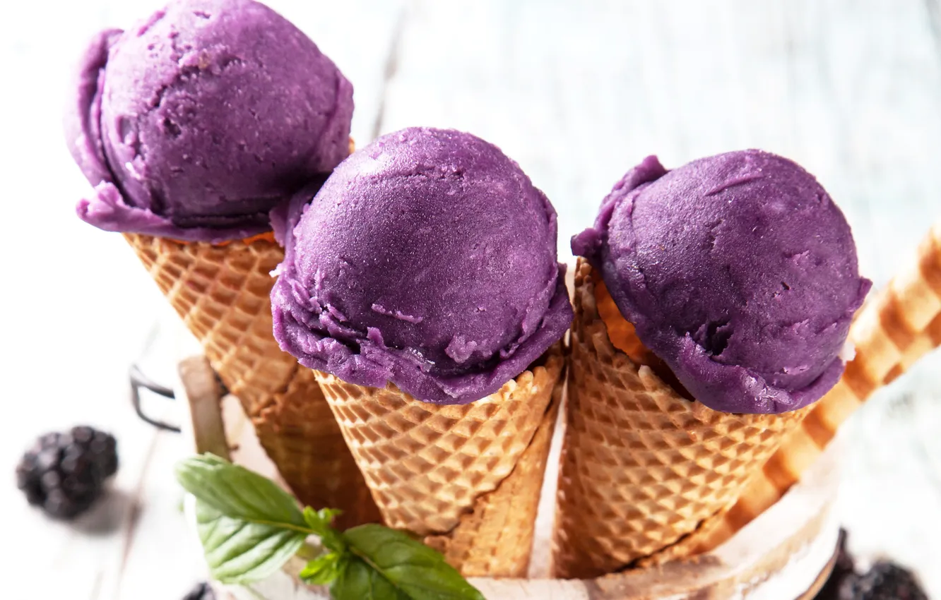 Фото обои мороженое, десерт, ежевика, sweet, dessert, blackberry, ice cream