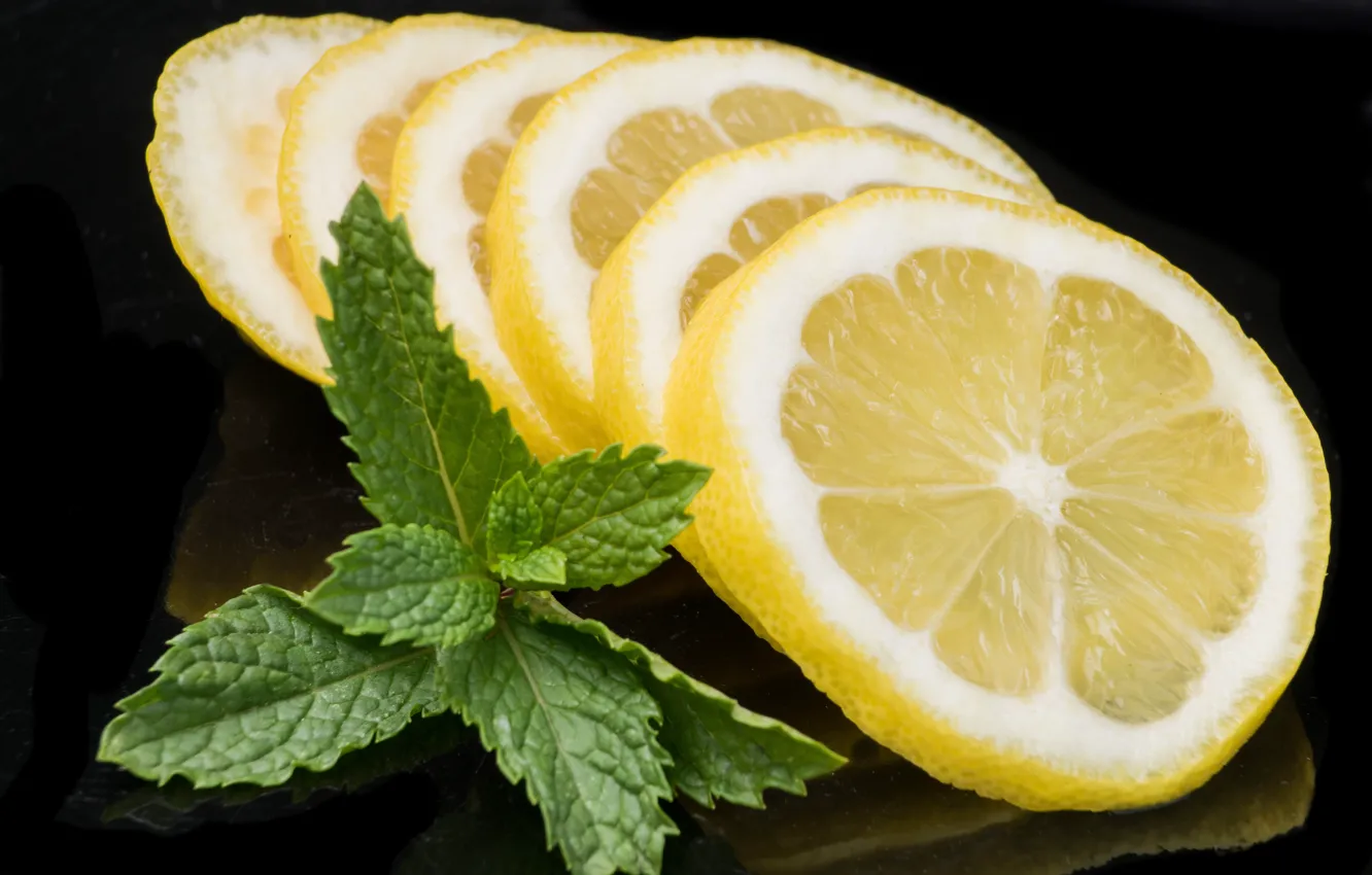 Фото обои макро, лимон, фрукт, цитрус