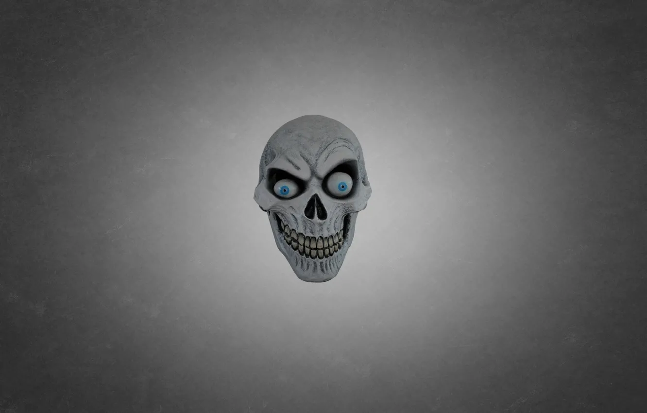 Фото обои глаза, зеленый, череп, голова, маска, скелет, темноватый фон