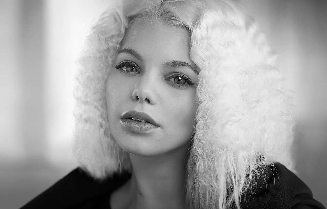 Фото обои Lola, portrait, black white, Kerry Moore