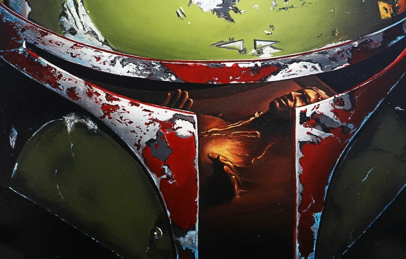 Фото обои star wars, Han Solo, helmet, Boba Fett