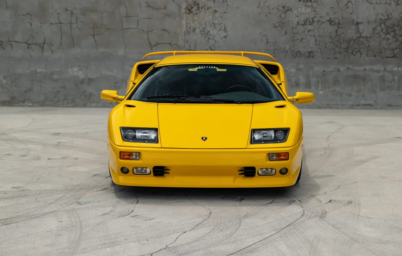 Фото обои Lamborghini, supercar, Diablo, front view, Lamborghini Diablo VT Roadster