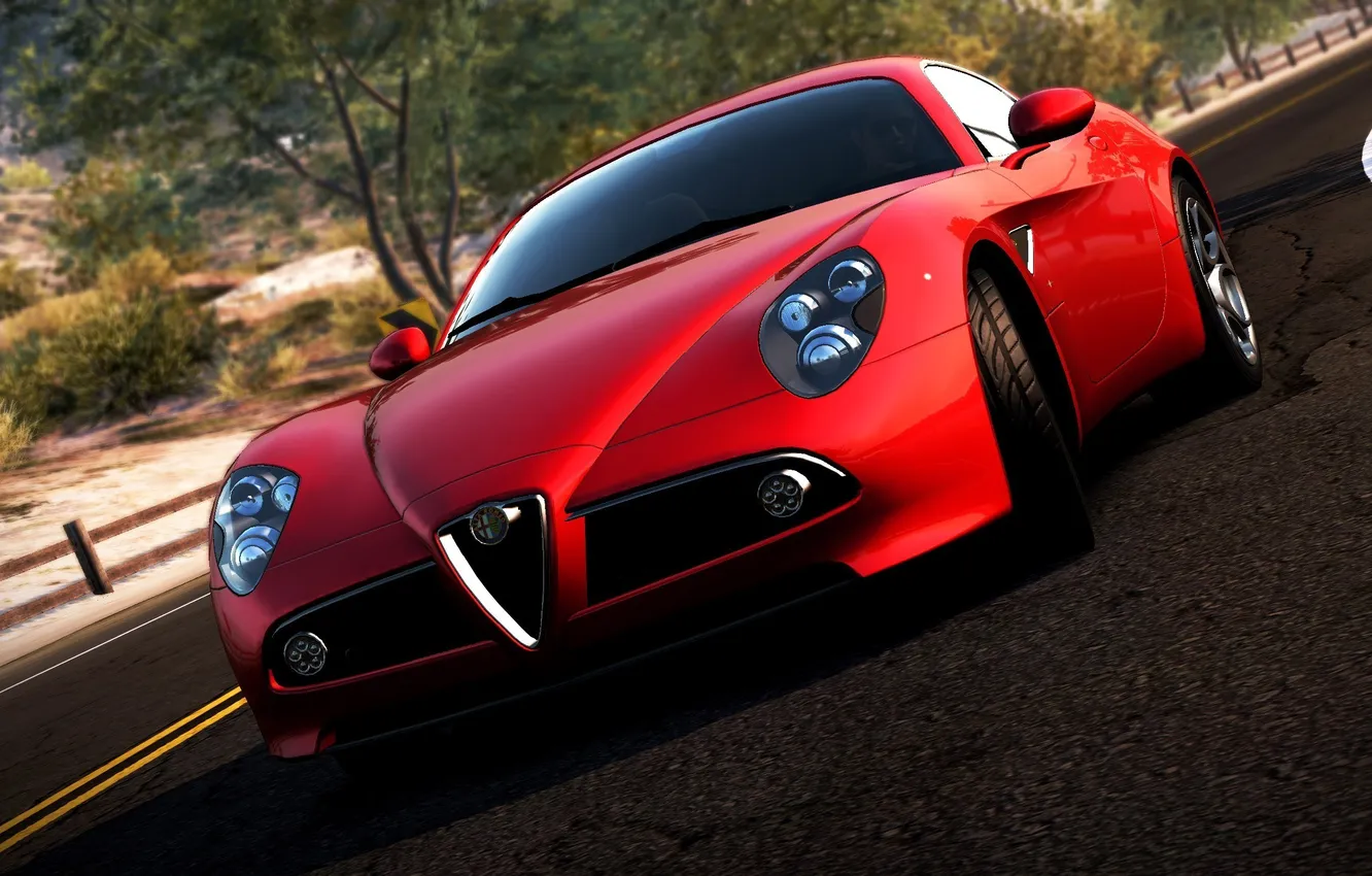 Фото обои дорога, авто, Alfa Romeo, суперкар, need for speed most wanted 2