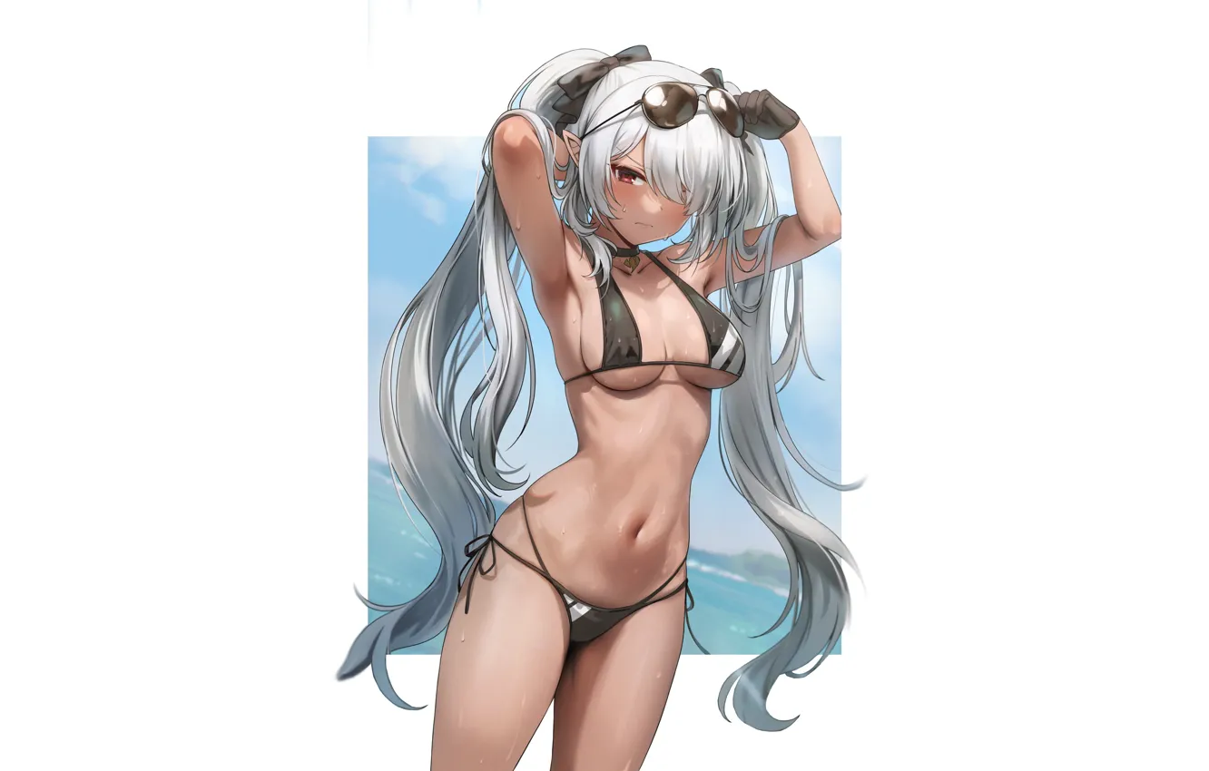 Фото обои kawaii, girl, sexy, anime, babe, cute, bikini, iori