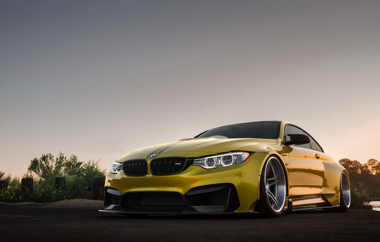 Фото обои BMW, Vorsteiner, yellow