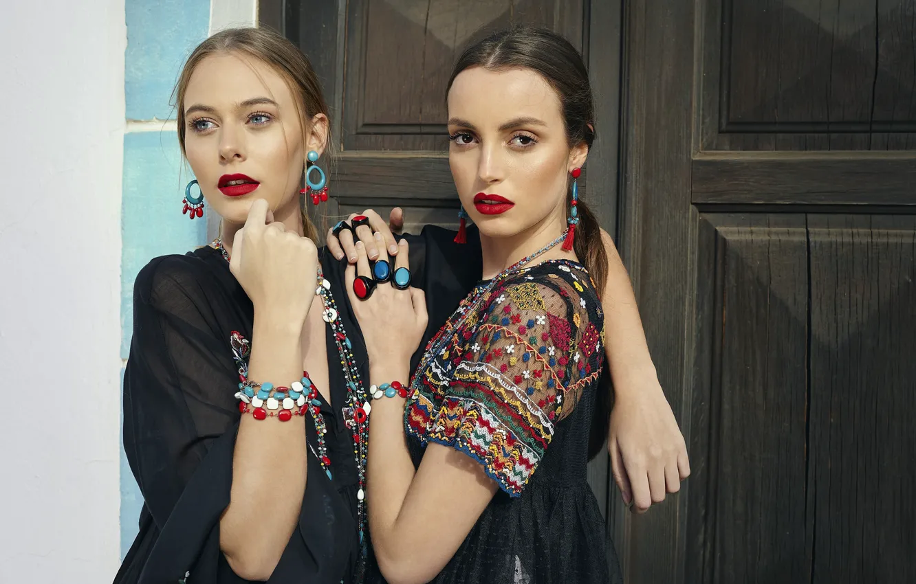 Фото обои взгляд, девушка, стиль