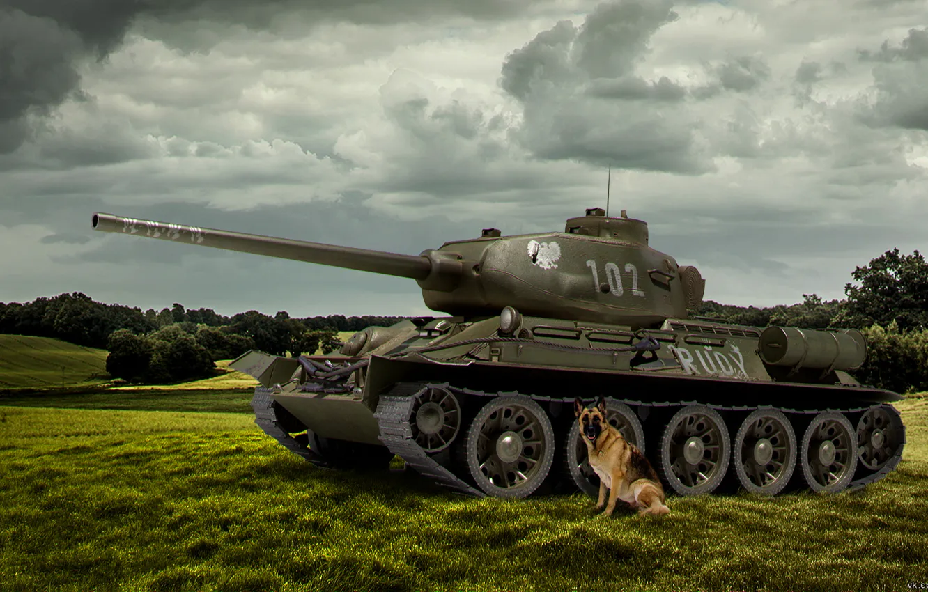 Фото обои Игры, game, Танк, weapon, Т-34, world of tanks, tank, Мир Танков