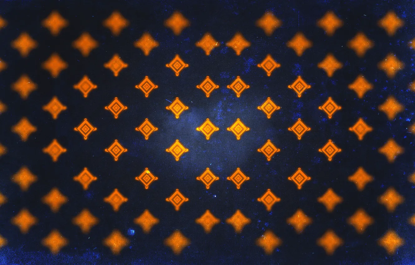 Фото обои абстракция, неон, ромбики, прицел, Neon, hi-tech