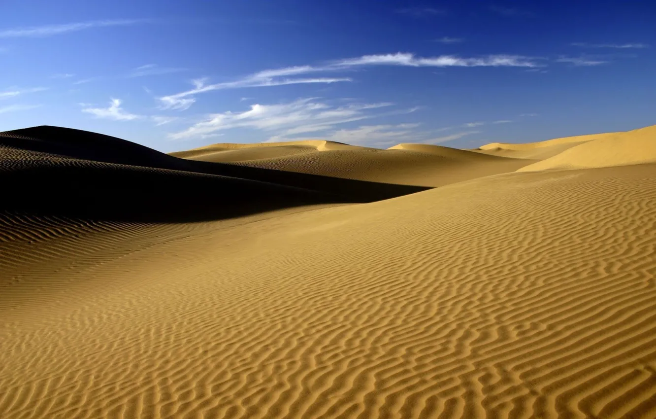 Фото обои песок, небо, Пустыня